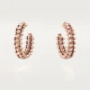 Boucles d&rsquo;oreilles créoles Clash de Cartier – Or rose, petit modèle | Cartier US