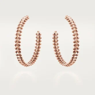 Boucles d&rsquo;oreilles créoles Clash de Cartier, petit modèle – Or rose – Cartier