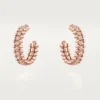 Boucles d&rsquo;oreilles créoles Clash de Cartier, petit modèle, pavées