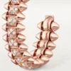 Boucles d&rsquo;oreilles créoles Clash de Cartier, petit modèle, pavées