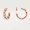Boucles d&rsquo;oreilles créoles Clash de Cartier, petit modèle, pavées