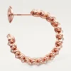 Boucles d&rsquo;oreilles créoles Clash de Cartier, petit modèle, pavées