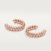 Boucles d&rsquo;oreilles créoles Clash de Cartier, petit modèle, pavées