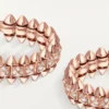 Boucles d&rsquo;oreilles créoles Clash de Cartier, petit modèle, pavées