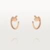 Boucles d&rsquo;oreilles créoles Juste Un Clou en diamant, or rose | Cartier US