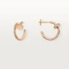 Boucles d&rsquo;oreilles créoles Juste Un Clou en diamant, or rose | Cartier US