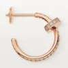 Boucles d&rsquo;oreilles créoles Juste Un Clou en diamant, or rose | Cartier US