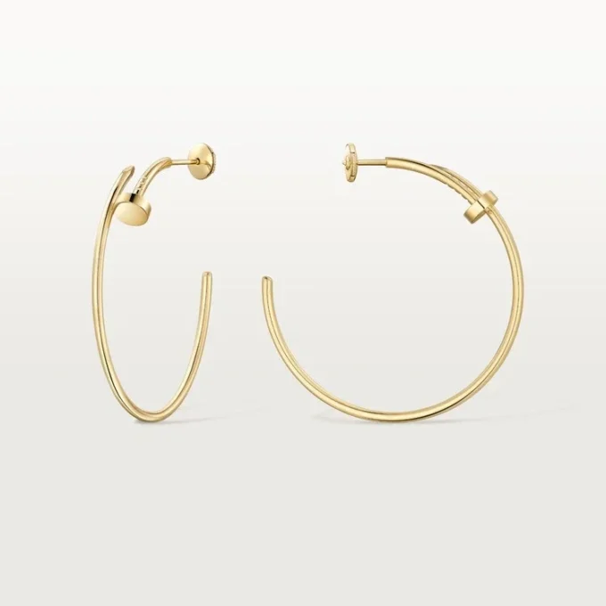 Boucles d&rsquo;oreilles créoles Juste Un Clou, grand modèle