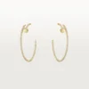 Boucles d&rsquo;oreilles créoles Juste Un Clou, grand modèle, pavées