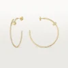 Boucles d&rsquo;oreilles créoles Juste Un Clou, grand modèle, pavées
