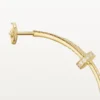 Boucles d&rsquo;oreilles créoles Juste Un Clou, grand modèle, pavées