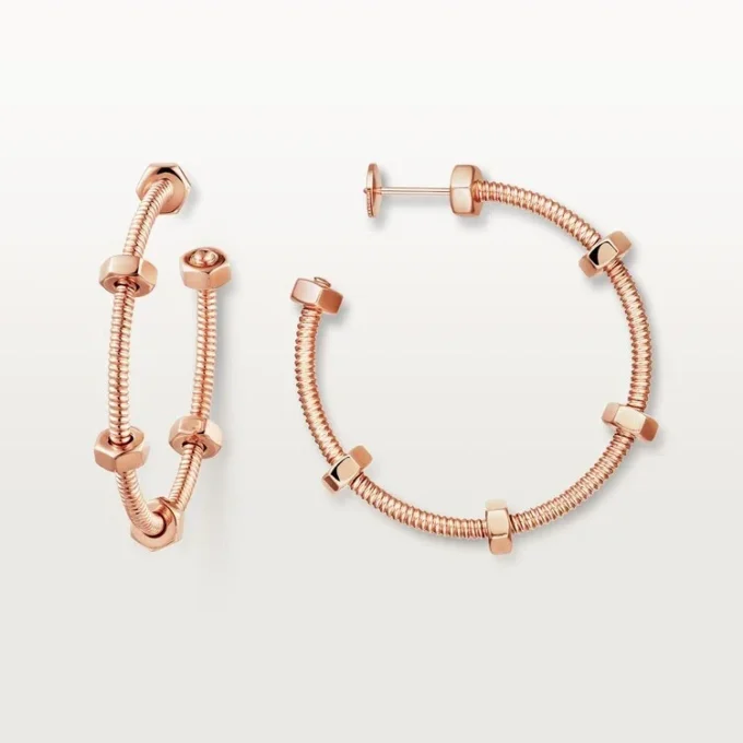 Boucles d&rsquo;oreilles Écrou de Cartier – Or rose – Cartier