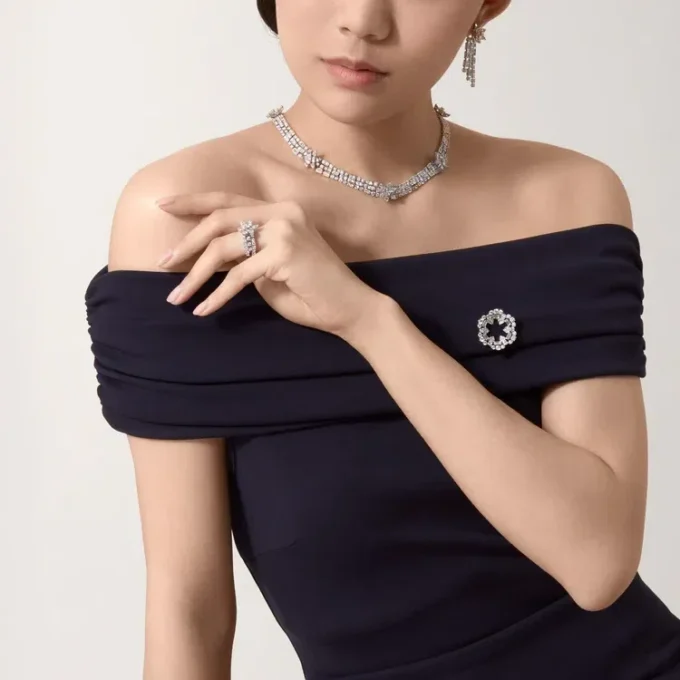 Boucles d&rsquo;oreilles de la collection Diamant, Diamants
