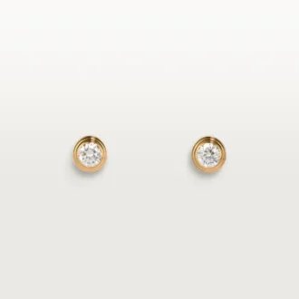 Boucles d&rsquo;oreilles Diamants Légers, mm – Or jaune, diamants – Cartier