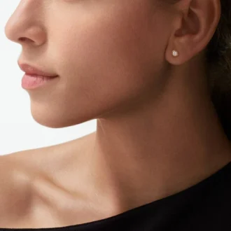 Boucles d&rsquo;oreilles Diamants Légers, mm – Or rose, diamants – Cartier