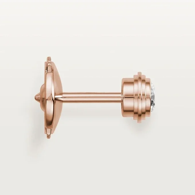 Boucles d&rsquo;oreilles Diamants Légers, mm – Or rose, diamants – Cartier