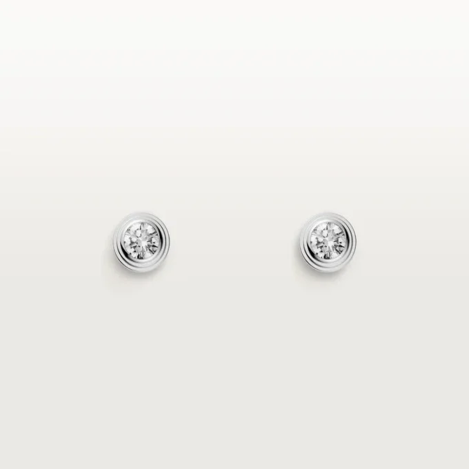 Boucles d&rsquo;oreilles Diamants Légers – Or blanc, diamants – Cartier