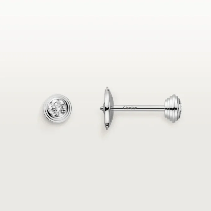 Boucles d&rsquo;oreilles Diamants Légers – Or blanc, diamants – Cartier