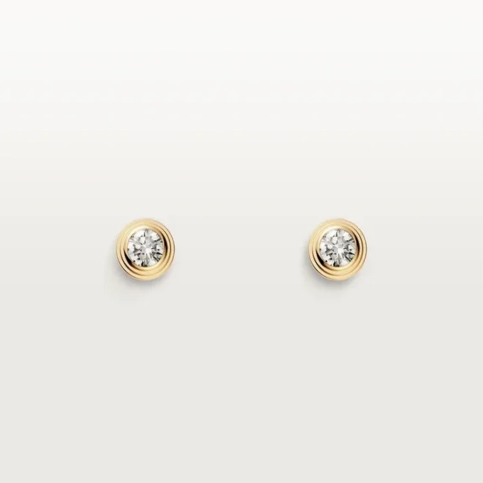 Boucles d&rsquo;oreilles Diamants Légers – Or jaune, diamants – Cartier