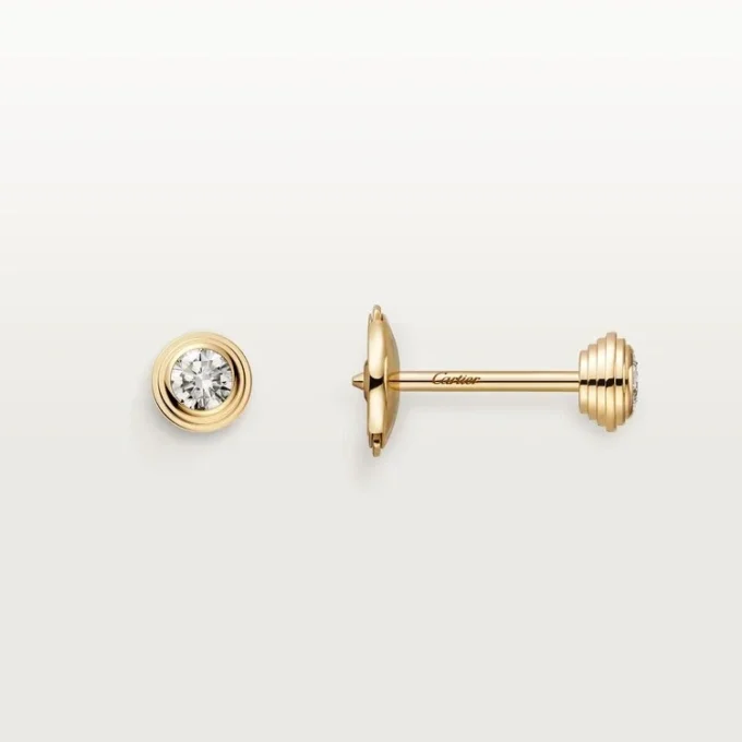 Boucles d&rsquo;oreilles Diamants Légers – Or jaune, diamants – Cartier