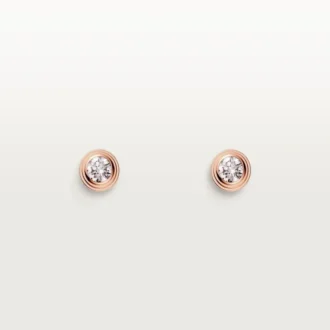Boucles d&rsquo;oreilles Diamants Légers – Or rose, diamants – Cartier