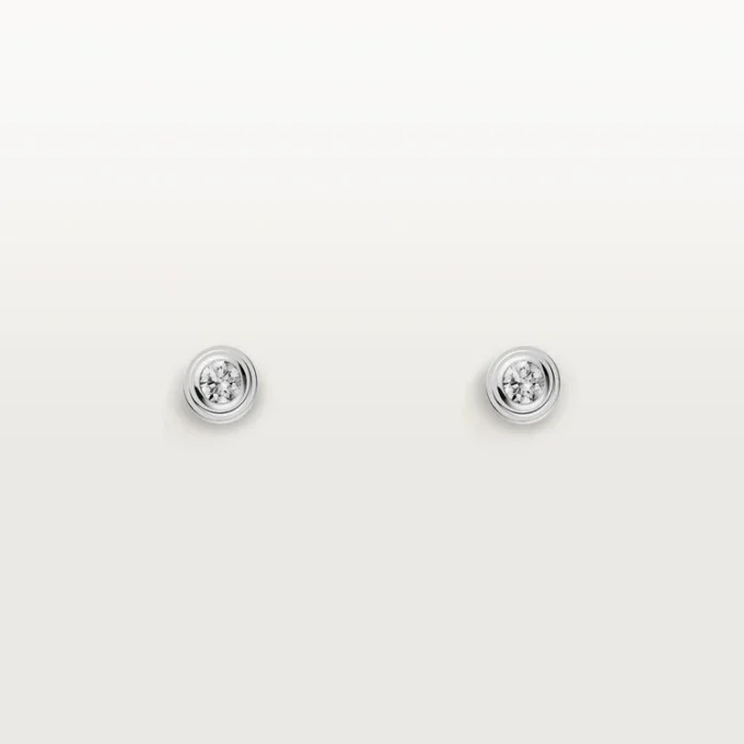 Boucles d&rsquo;oreilles Diamants Légers XS – Or blanc, diamants – Cartier
