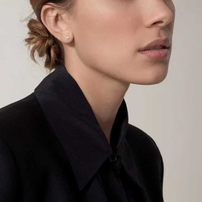 Boucles d&rsquo;oreilles Diamants Légers – Or blanc, diamants – Cartier