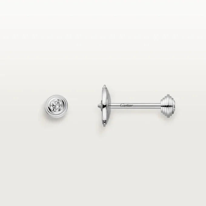 Boucles d&rsquo;oreilles Diamants Légers XS – Or blanc, diamants – Cartier