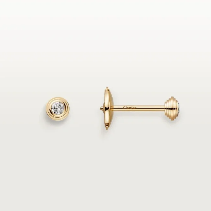 Boucles d&rsquo;oreilles Diamants Légers XS – Or jaune, diamants – Cartier