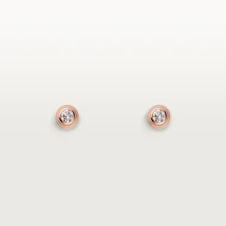 Boucles d&rsquo;oreilles Diamants Légers XS – Or rose, diamants – Cartier