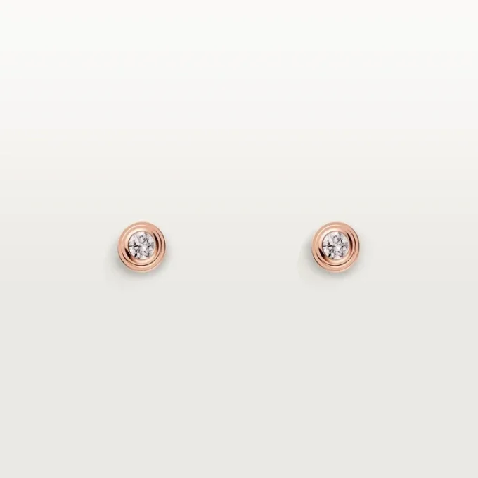 Boucles d&rsquo;oreilles Diamants Légers XS – Or rose, diamants – Cartier