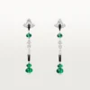 Boucles d&rsquo;oreilles En Équilibre, émeraude, pavées
