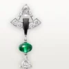 Boucles d&rsquo;oreilles En Équilibre, émeraude, pavées