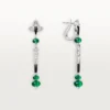 Boucles d&rsquo;oreilles En Équilibre, émeraude, pavées