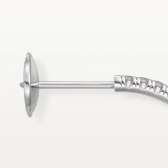 Boucles d&rsquo;oreilles Etincelle De Cartier, modèle moyen – Or blanc, diamants – Cartier