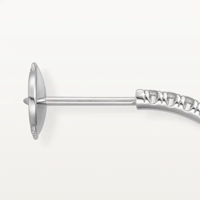 Boucles d&rsquo;oreilles Etincelle De Cartier, modèle moyen – Or blanc, diamants – Cartier