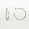 Boucles d&rsquo;oreilles Etincelle De Cartier, modèle moyen – Or blanc, diamants – Cartier