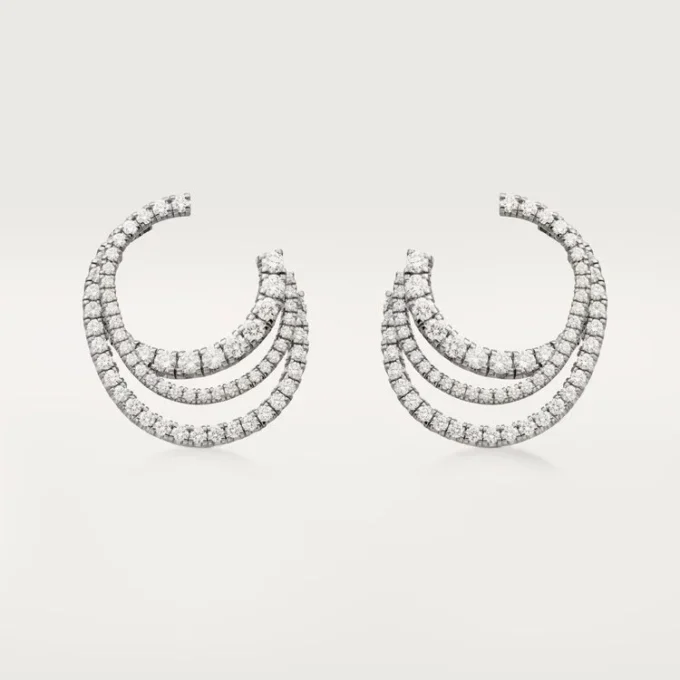 Boucles d&rsquo;oreilles Etincelle de Cartier – Or blanc, diamants – Cartier