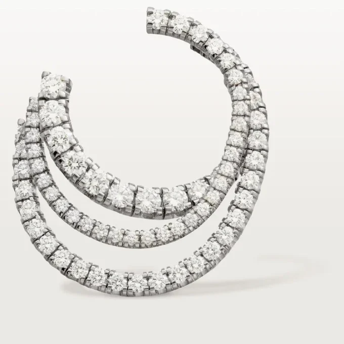 Boucles d&rsquo;oreilles Etincelle de Cartier – Or blanc, diamants – Cartier