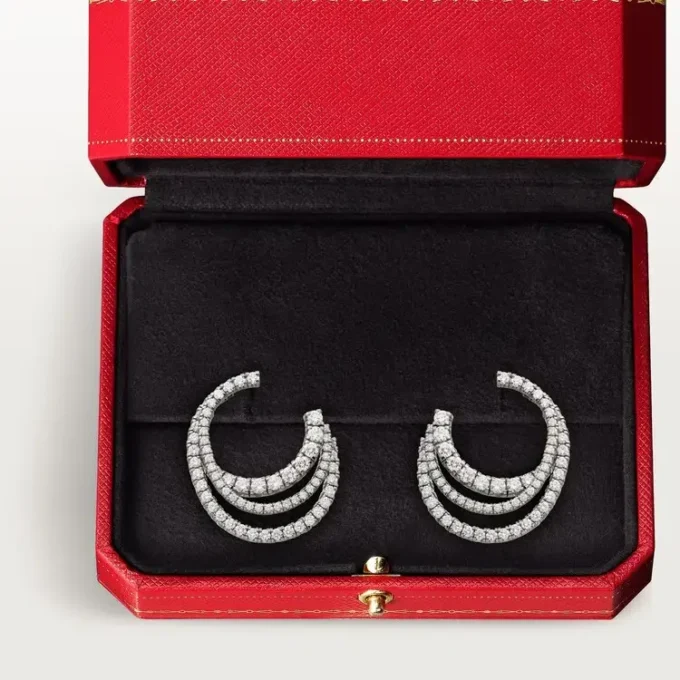 Boucles d&rsquo;oreilles Etincelle de Cartier – Or blanc, diamants – Cartier