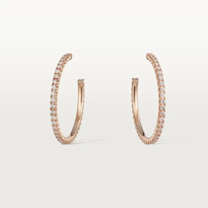 Boucles d&rsquo;oreilles Etincelle De Cartier – Or rose, diamants – Cartier