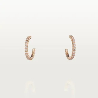 Boucles d&rsquo;oreilles Etincelle De Cartier – Or rose, diamants – Cartier