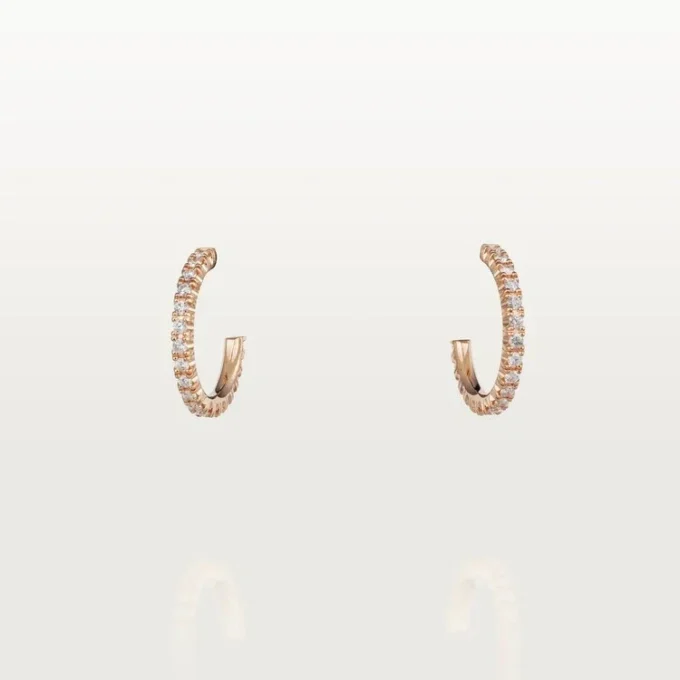 Boucles d&rsquo;oreilles Etincelle De Cartier – Or rose, diamants – Cartier