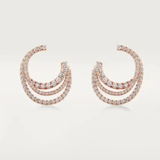 Boucles d&rsquo;oreilles Etincelle De Cartier – Or rose, diamants – Cartier