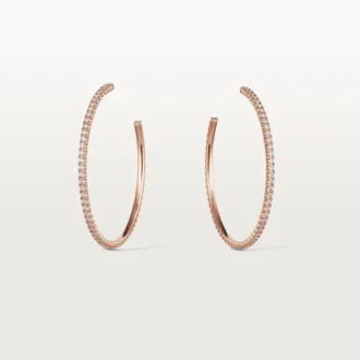 Boucles d&rsquo;oreilles Etincelle De Cartier – Or rose, diamants – Cartier