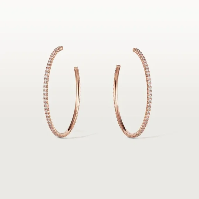 Boucles d&rsquo;oreilles Etincelle De Cartier – Or rose, diamants – Cartier