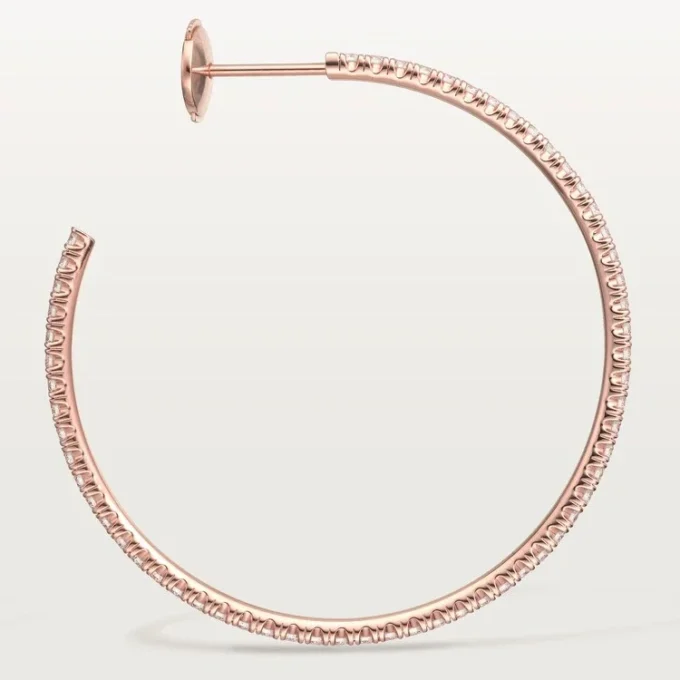 Boucles d&rsquo;oreilles Etincelle De Cartier – Or rose, diamants – Cartier