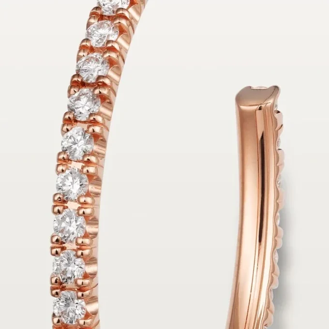 Boucles d&rsquo;oreilles Etincelle De Cartier – Or rose, diamants – Cartier