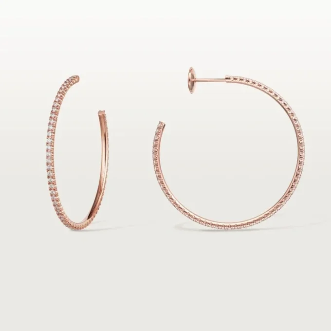 Boucles d&rsquo;oreilles Etincelle De Cartier – Or rose, diamants – Cartier