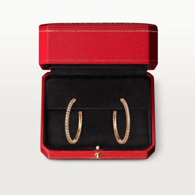 Boucles d&rsquo;oreilles Etincelle De Cartier – Or rose, diamants – Cartier